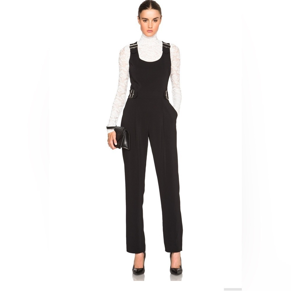 A.L.C. Amerlia Black Buckle Strap Sleeveless Jumpsuit Sz2